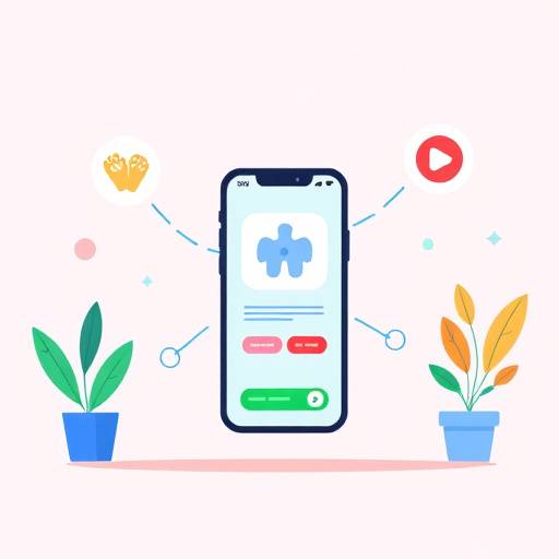 Extrait d'une animation graphique expliquant le fonctionnement d'une nouvelle application de santé, avec des couleurs vives et un design moderne.